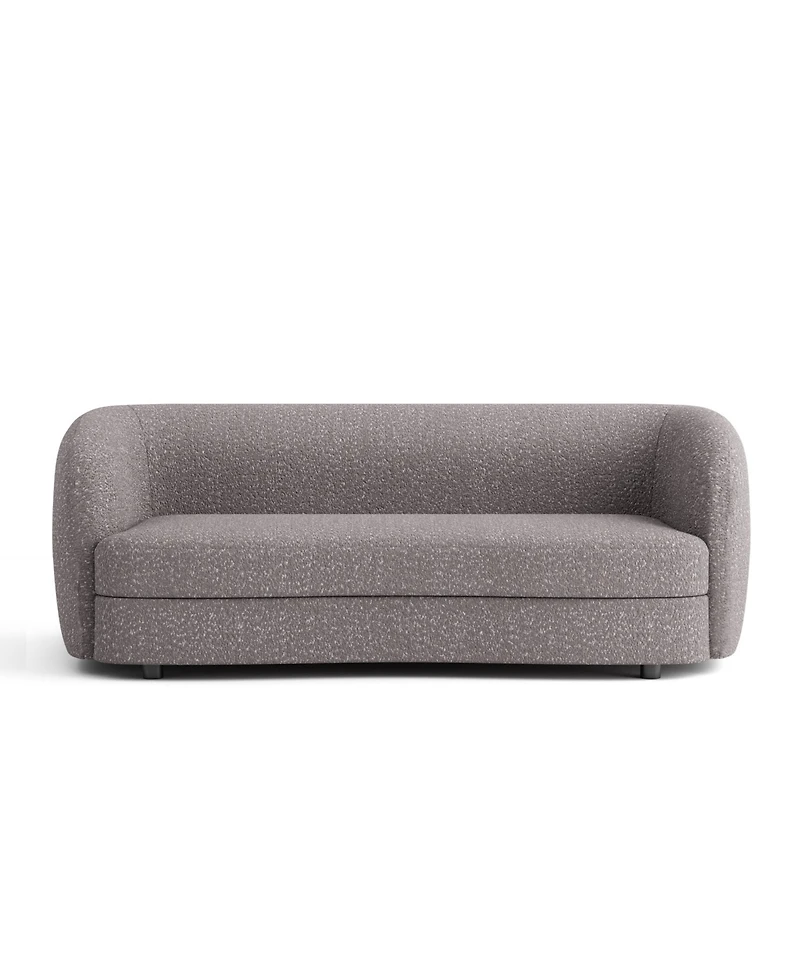 Isabella 82.5" Boucle Fabric Curved Sofa