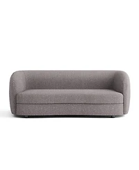 Isabella 82.5" Boucle Fabric Curved Sofa
