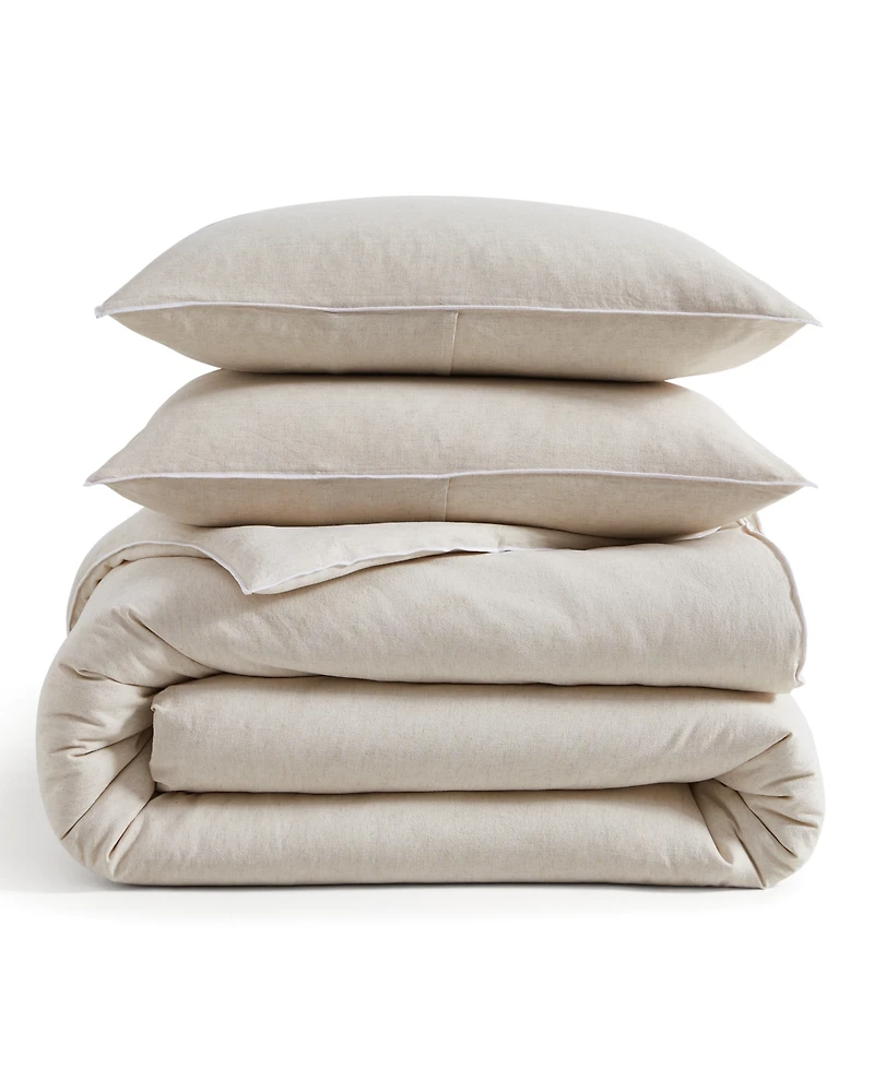 Dkny Pure Washed Linen 3-Piece Duvet Cover Set, Full/Queen