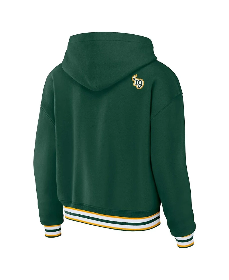 Women's Wear by Erin Andrews Green Bay Packers Plus Lace-Up Pullover Hoodie