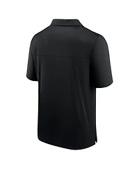 Men's Fanatics Black Boston Bruins Left Side Block Polo Shirt