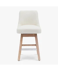 26" Upholstered Swivel Counter Height Bar Stool