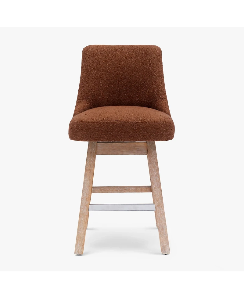 26" Upholstered Swivel Counter Height Bar Stool