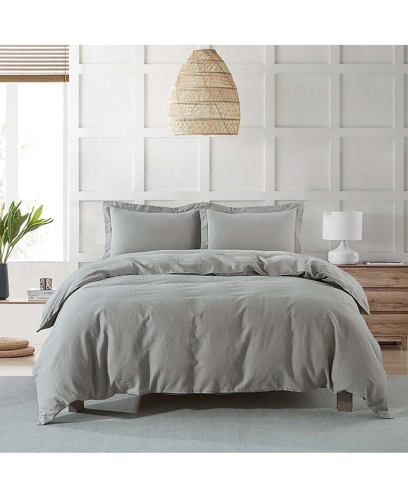 Pre-washed Linen Duvet Cover Set, Full/Queen