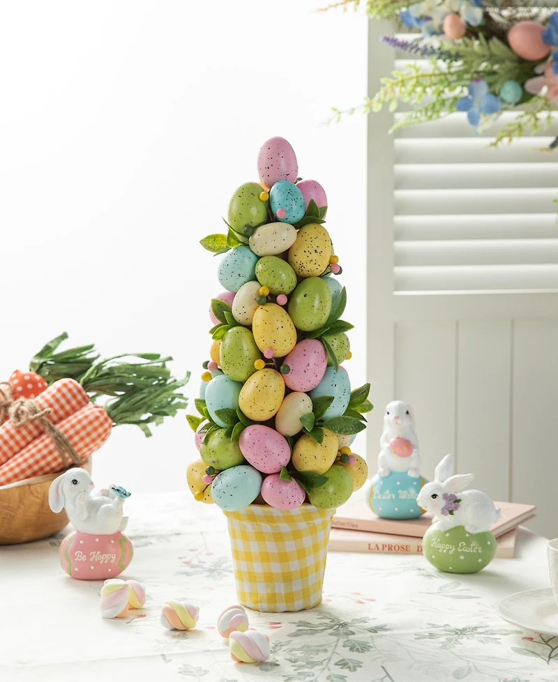 Glitzhome 16" H Easter Egg Table Tree Decor