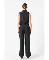 Women's Sleeveless Ruffle Jumpsuit