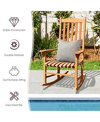 Outdoor Rocking Chair Single Rocker for Patio Deck