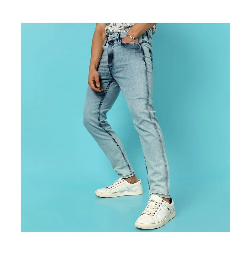 Campus Sutra Men's Light-Wash Skinny Fit Denim Jeans