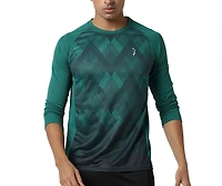 Campus Sutra Men's Forest Green Geometric Activewear T-Shirt