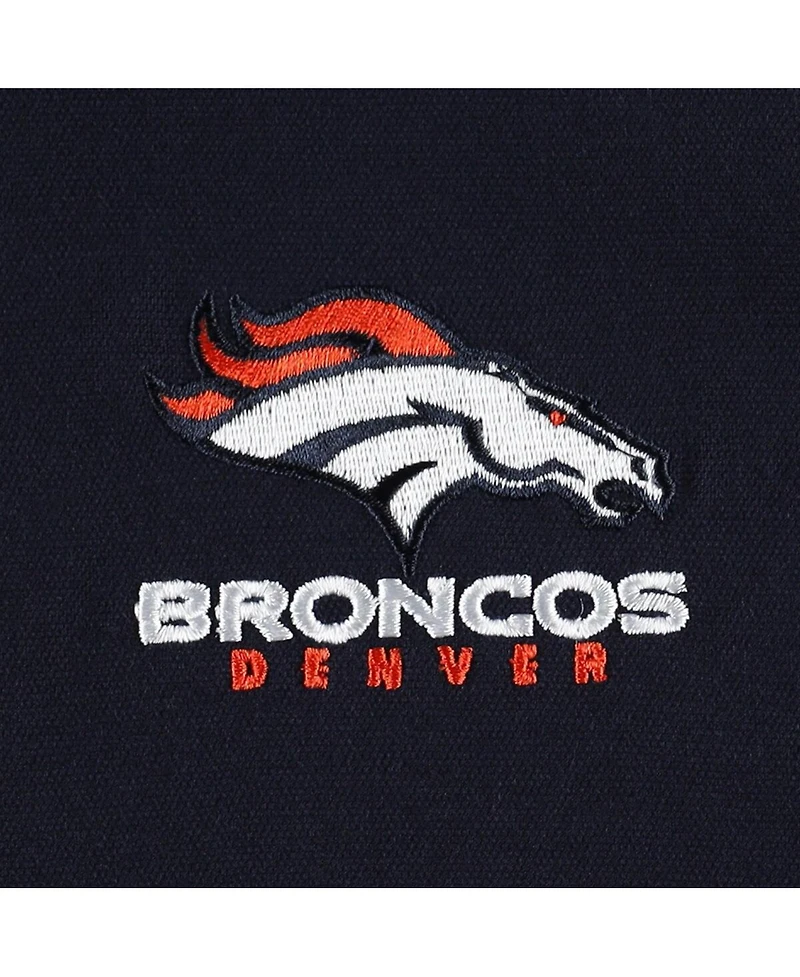 Men's Dunbrooke Navy Denver Broncos Journey Workwear Tri-Blend Full-Zip Jacket