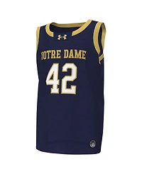 Big Boys Under Armour #42 Navy Notre Dame Fighting Irish Replica Basketball Jersey