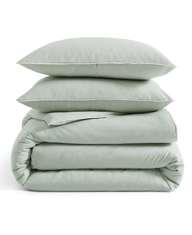 Dkny Pure Washed Linen 3 -Piece Duvet Cover Set, King