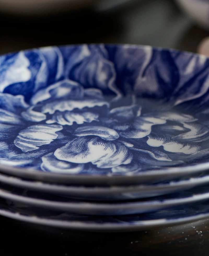 Caskata Peony Canape Plate, Set of 4
