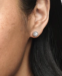 Pandora Round Sparkle Stud Earrings