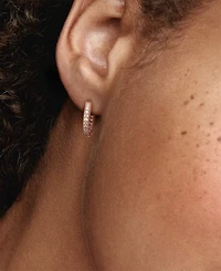 Pandora Pave Heart Hoop Earrings