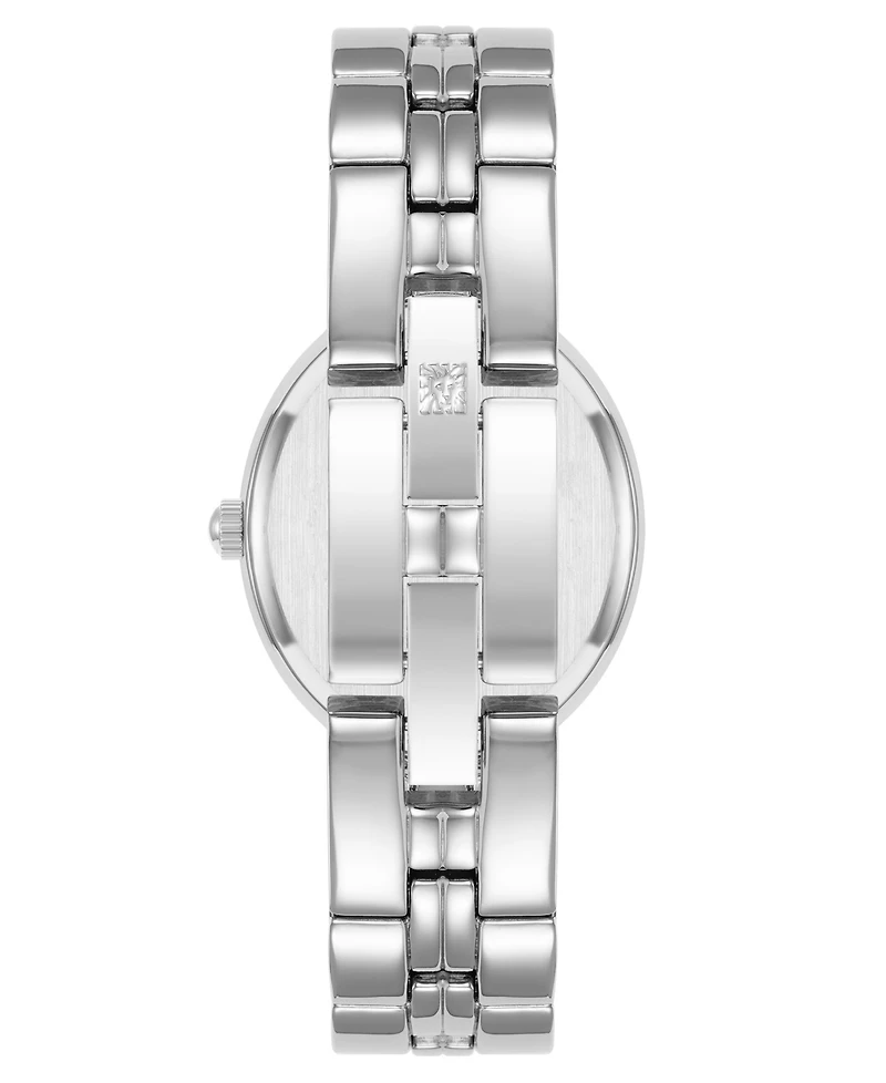 Anne Klein Women's Quartz Silver-Tone Alloy Link Watch, 26mm