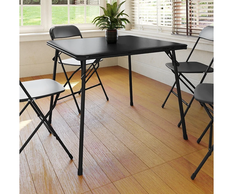 Foldable Card Table With Vinyl Top - Game Portable