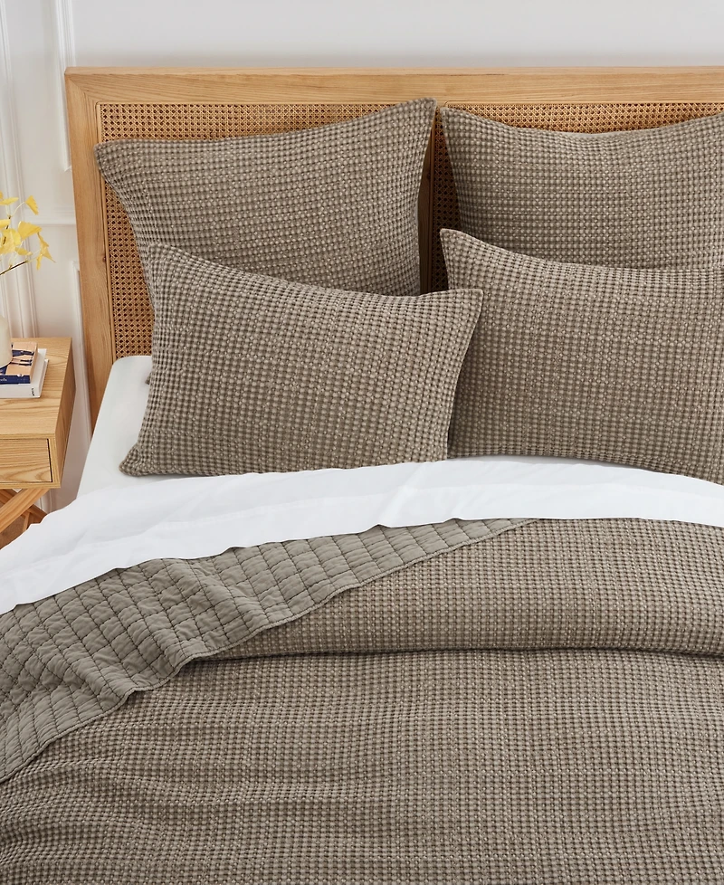Levtex Mills Waffle Textured 3-Pc. Quilt Set, Full/Queen