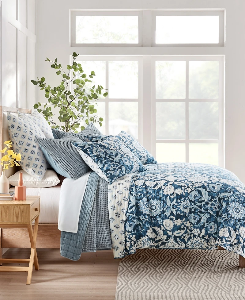 Levtex Mills Waffle Textured 3-Pc. Quilt Set, Full/Queen