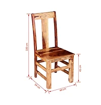 Dining Chairs 2 pcs Solid Sheesham Wood