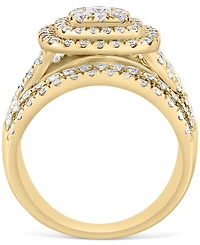 Effy Diamond Princess Shaped Halo Cluster Ring (2-1/2 ct. t.w.) in 14k Gold