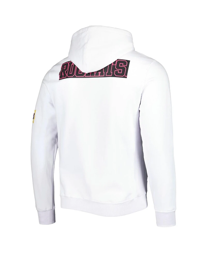 Men's and Women's Freeze Max White Rugrats Chuckie Wide Open Football Pullover Hoodie