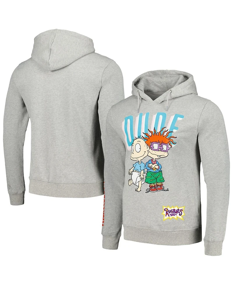 Men's Freeze Max Heather Gray Rugrats Graphic Pullover Hoodie