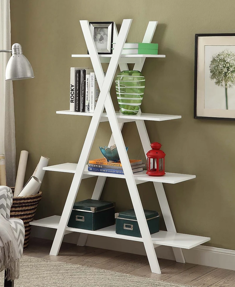 Convenience Concepts 45.75" Medium Density Fiberboard (Mdf) Oxford a Frame Bookshelf