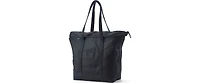 Lands' End Extra Large Solid Color 5 Pocket Zip Top Long Handle Canvas Tote Bag
