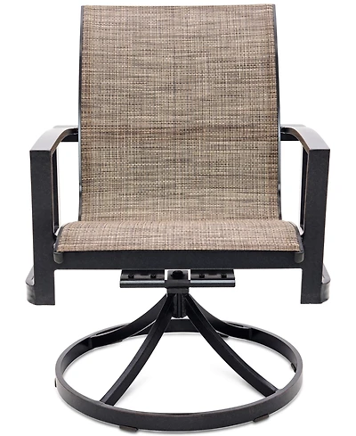 Wythburn Mix and Match Sleek Sling Outdoor Swivel Chair, Created for Macy's