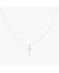 Sterling Silver 18k Gold Plated Ariel Cross Necklace, Faith