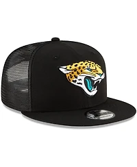 Men's New Era Black Jacksonville Jaguars Shade Trucker 9FIFTY Snapback Hat
