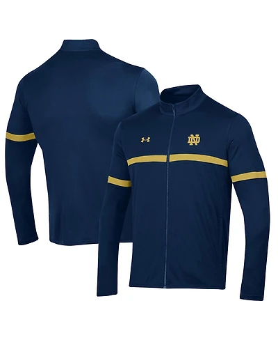 Men's Under Armour Navy Notre Dame Fighting Irish 2023 Assist Warm Up Full-Zip Jacket