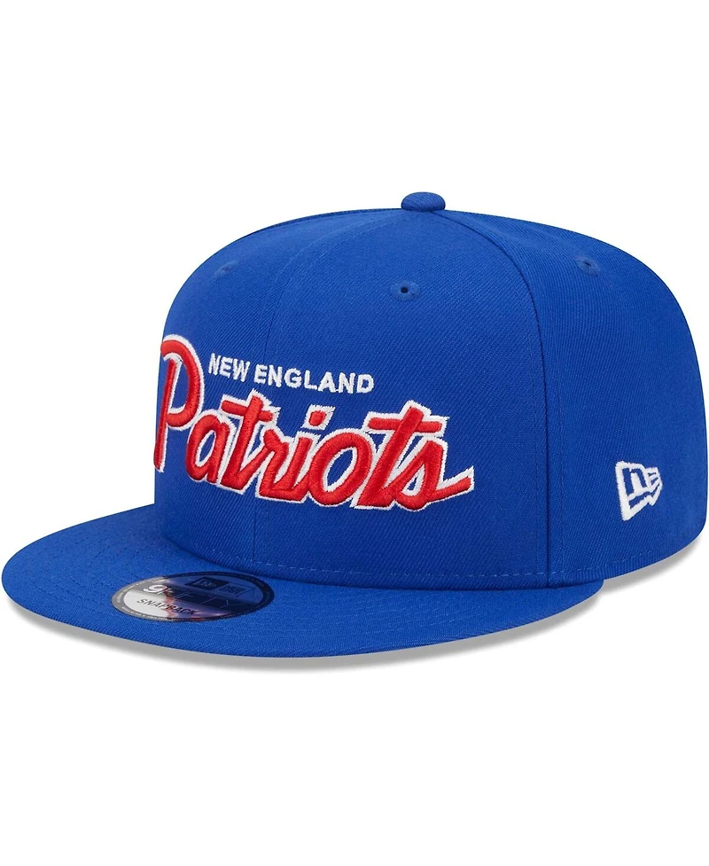 Men's New Era Royal New England Patriots Main Script 9FIFTY Snapback Hat