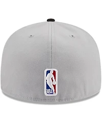 Men's New Era Gray, Black Brooklyn Nets Tip-Off Two-Tone 59FIFTY Fitted Hat
