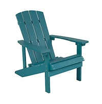 Riviera Azure Adirondack Patio Chairs With Vertical Lattice Back And Weather Resistant Frame