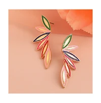 Sohi Women's Gold Wing Drop Earrings