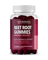 Havasu Beet Root Gummies, Nitric Oxide Booster for Healthy Energy & Circulation Support with Pomegranate Extract, 60ct