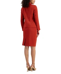 Le Suit Button-Up Slim Skirt Suit, Regular and Petite Sizes