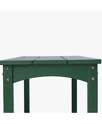 55" Outdoor Patio Hdpe Adirondack 2-Tier Shelf Console Table