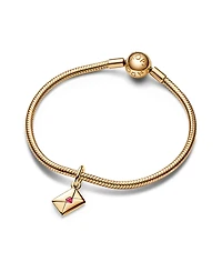 Pandora 14K Gold-Plated Love Envelope Dangle with Red Charm
