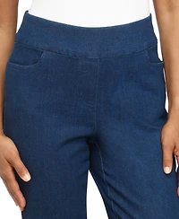 Alfred Dunner Women's Super Stretch Mid- Rise Average Length Denim Pant