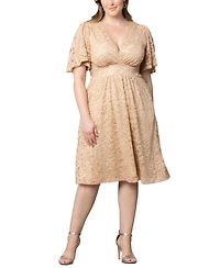 Kiyonna Plus Starry Sequin Lace Cocktail Dress