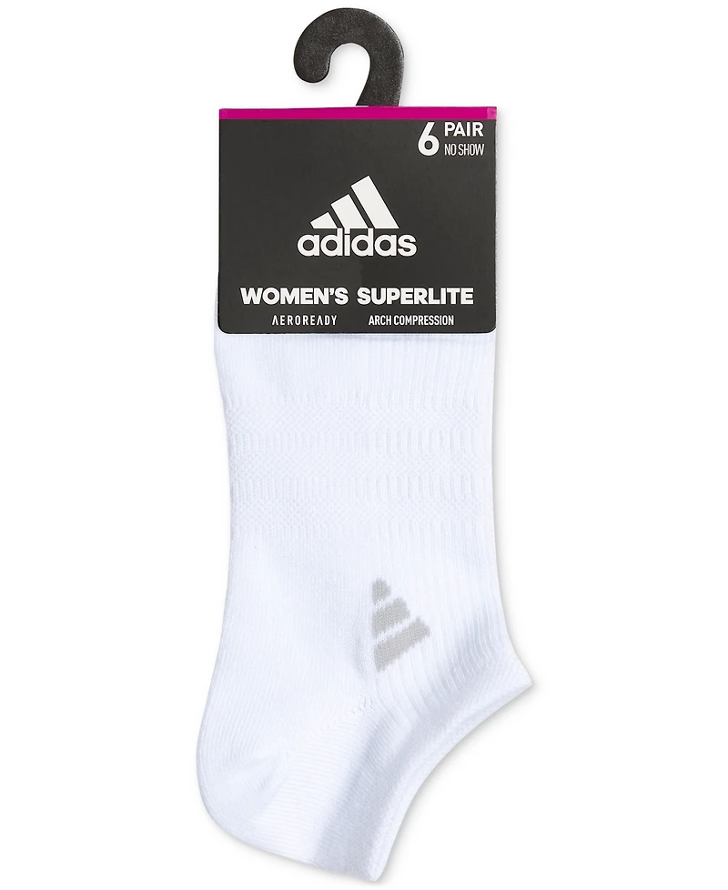 adidas Women's 6-Pk. Superlite 3.0 No Show Socks