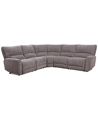 Closeout! Deklyn 116" 5-Pc. Zero Gravity Fabric Sectional with 2 Power Recliners, Created for Macy's
