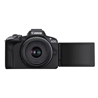 Canon Eos R50 Mirrorless Camera with Rf-s 18-45mm f/4.5-6.3 Is Stm and Rf-s 55-210mm f/5-7.1 Is Stm Lens, Black