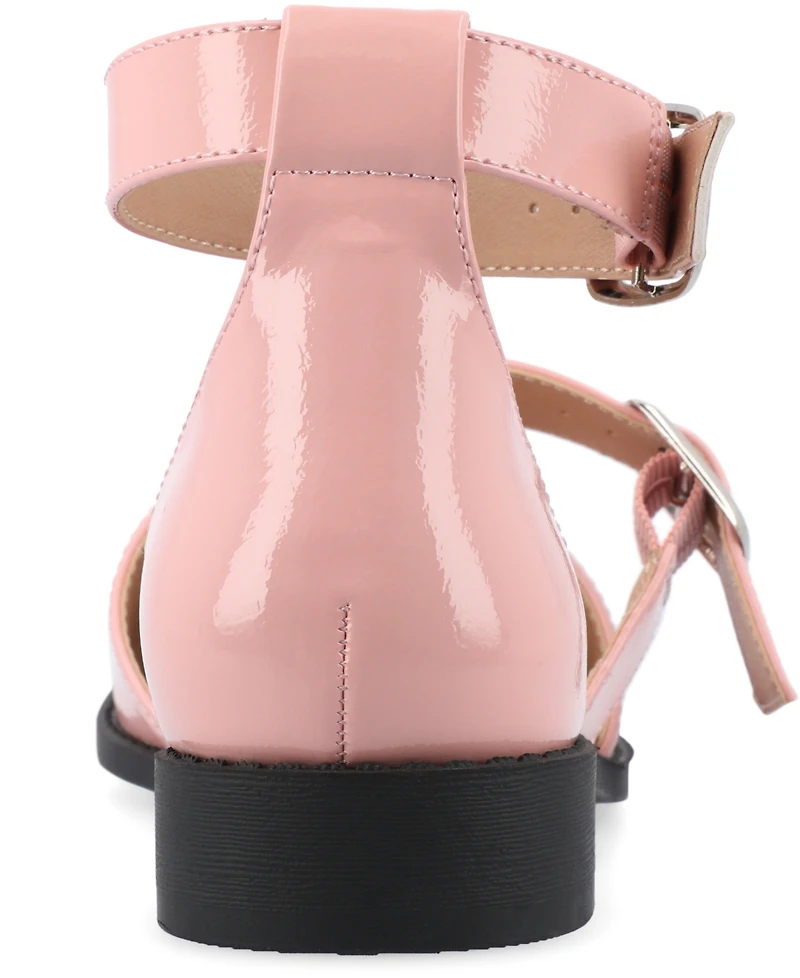 Journee Collection Women's Constance Double Buckle Flats