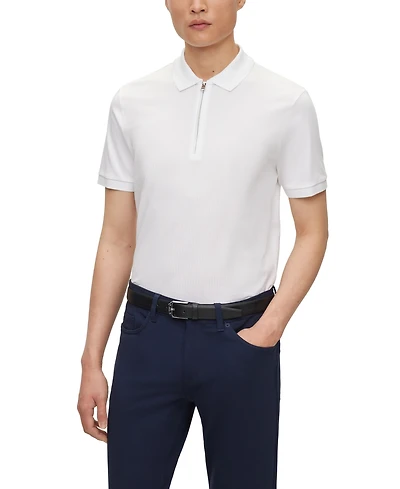 Boss by Hugo Boss Men's Zip Placket Slim-Fit Polo Shirt