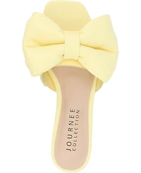 Journee Collection Women's Fayre Oversized Bow Flat Sandals