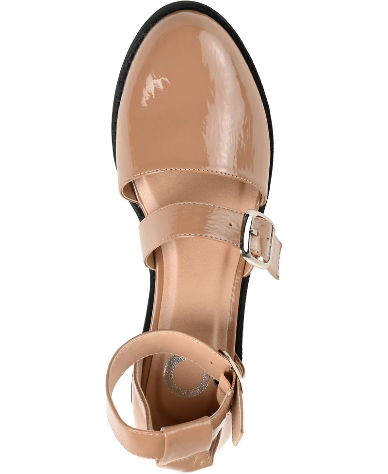 Journee Collection Women's Constance Double Buckle Flats